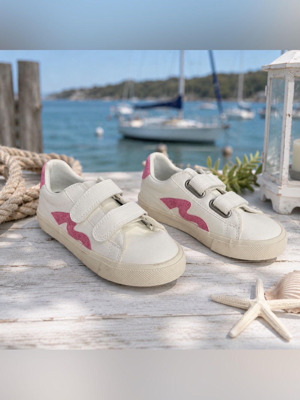 Blowfish Malibu Vice Sneakers Girls 11 White Pink Glitter NWB